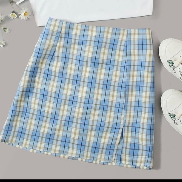 SHEIN Dresses & Skirts - Plaid A-Line Skirt